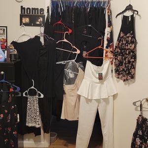 Jumpers & rompers all 1x from torrid curvy senses.  Nice one shoulder blouses .